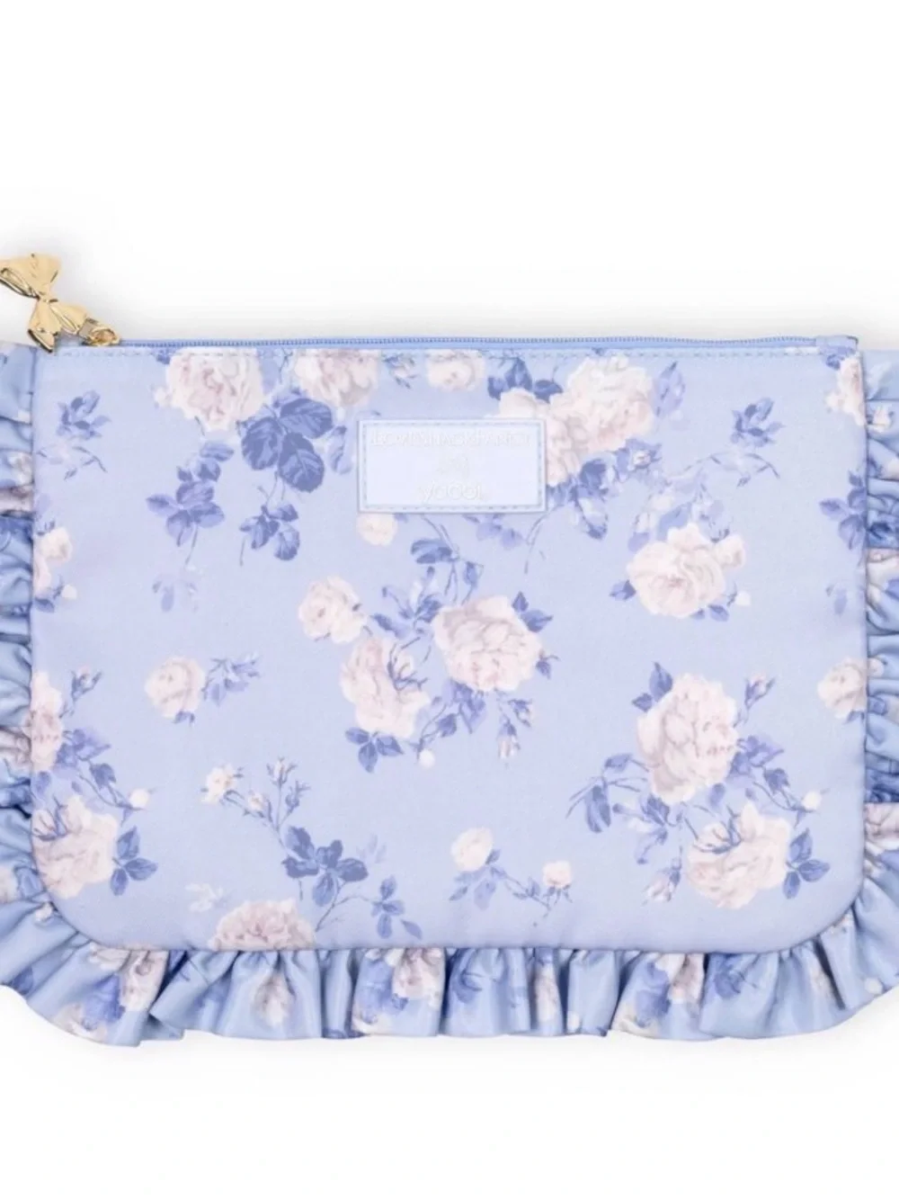 NWT LoveShackFancy x Yoobi blooming heirloom flat zip pencil case